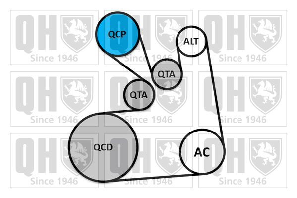 Купити QDK128 QUINTON HAZELL Ремінь приводний, агрегатів, комплект